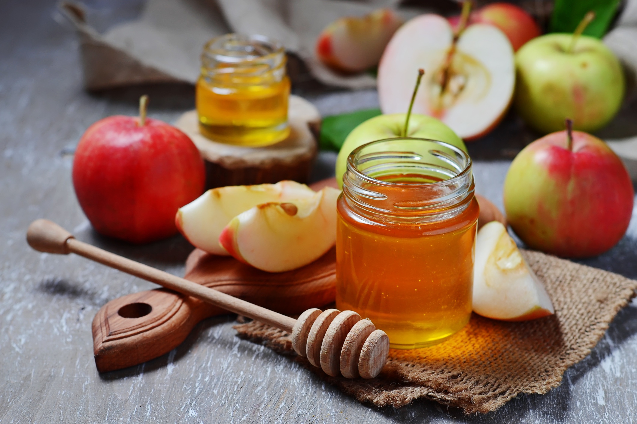 Apples with honey for Rosh Hashanah