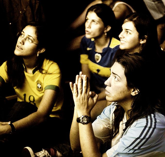 Soccer fans pray for victory, courtesy of Moazzam Brohi