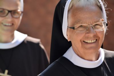 Two Nuns who may exchange ideas with a millennial