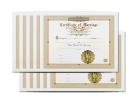 Classic Marriage Certificate 10 Certificates