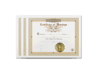Classic Marriage Certificate 3 Certificates