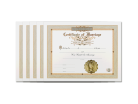 Classic Marriage Certificate 5 Certificates