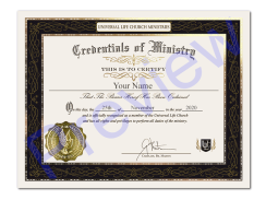Premium Credential of Ministry