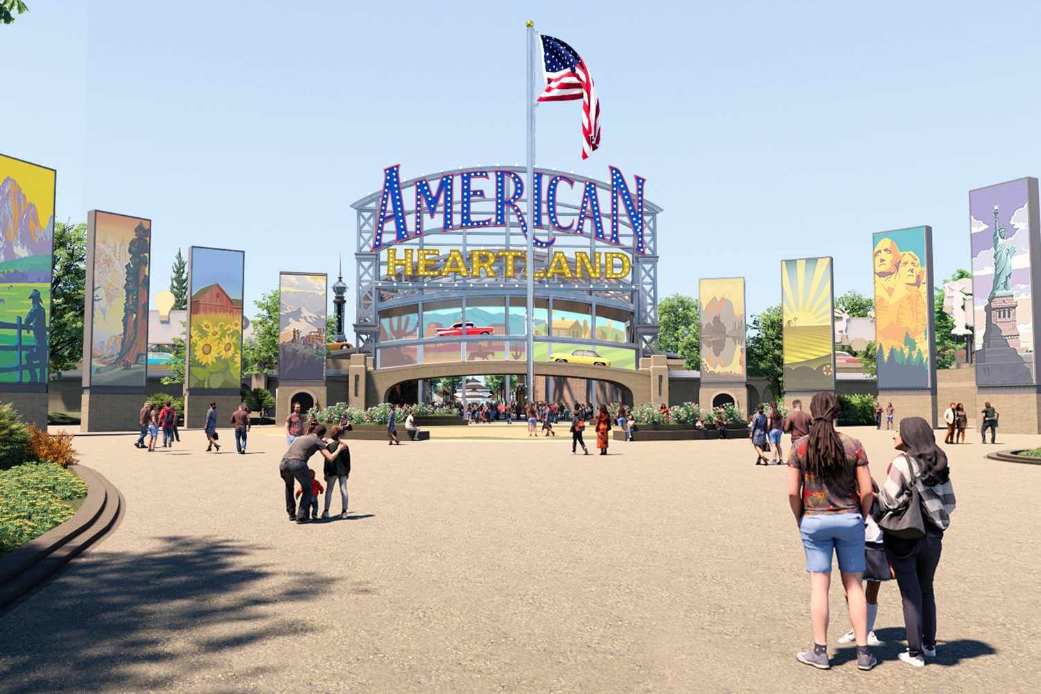 Rendering of the proposed American Heartland Theme Park in Oklahoma, which is at the center of a multimillion-dollar fraud lawsuit