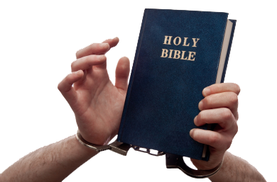 Bible and handcuffs