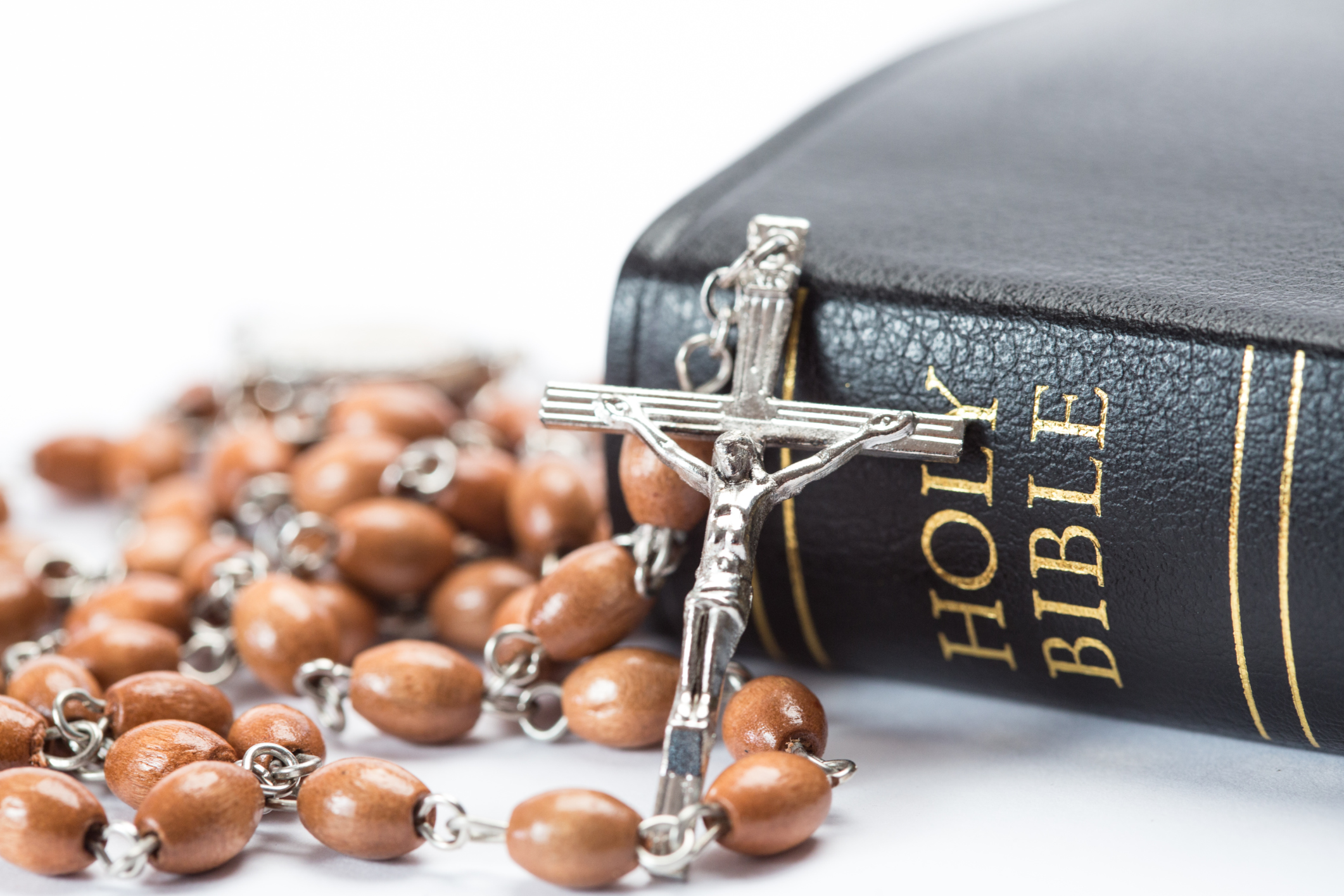 A bible with crucifix