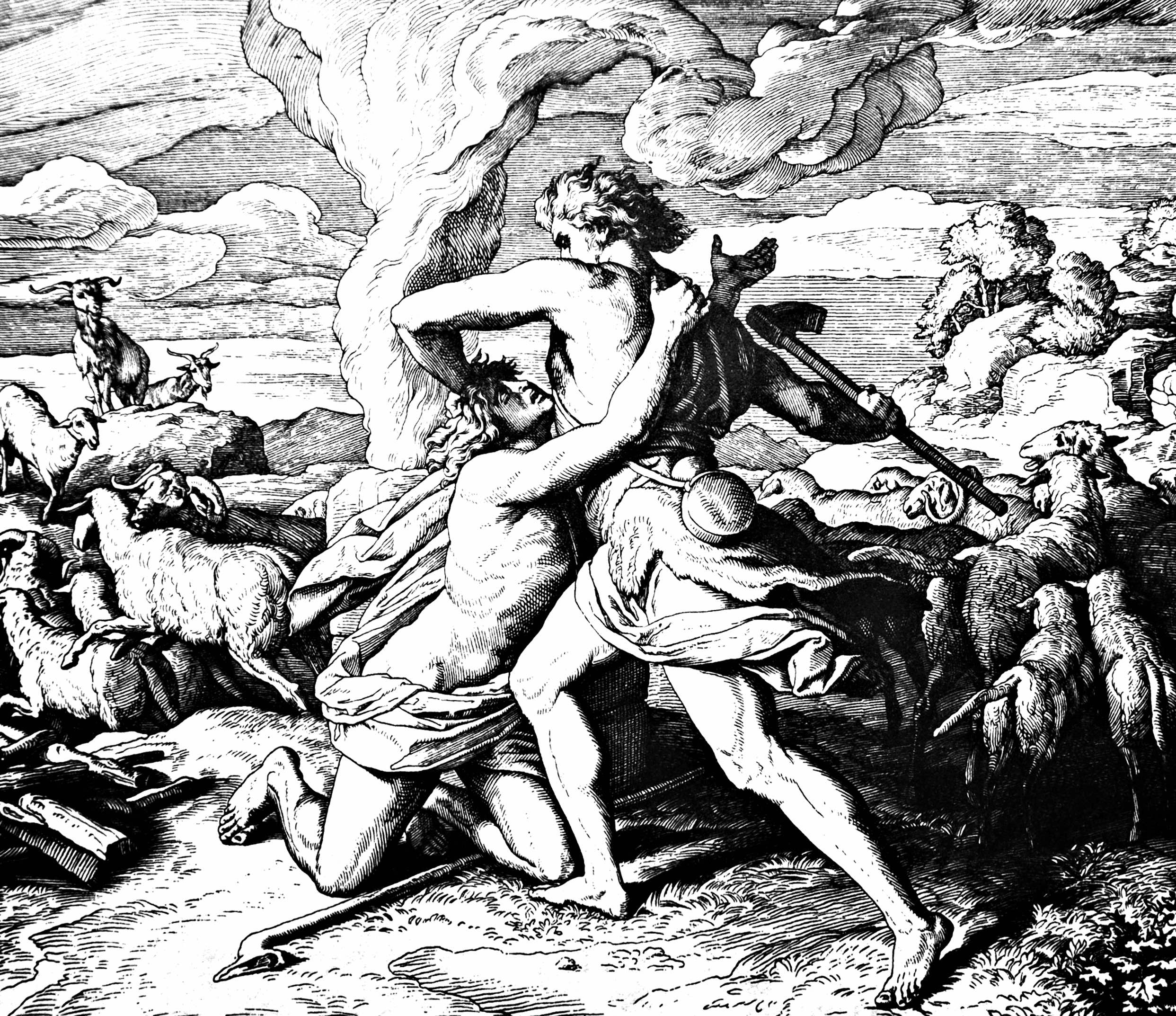Cain killing his sibling Abel
