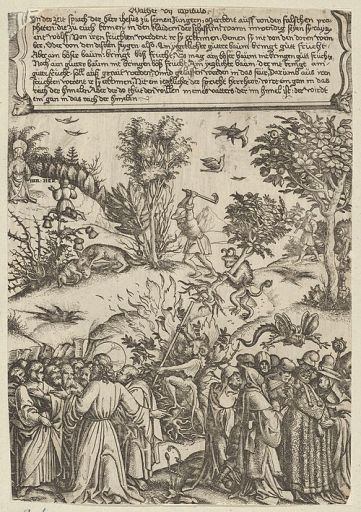 Daniel Hopfer engraving of Christ denouncing false prophets and Pharisees