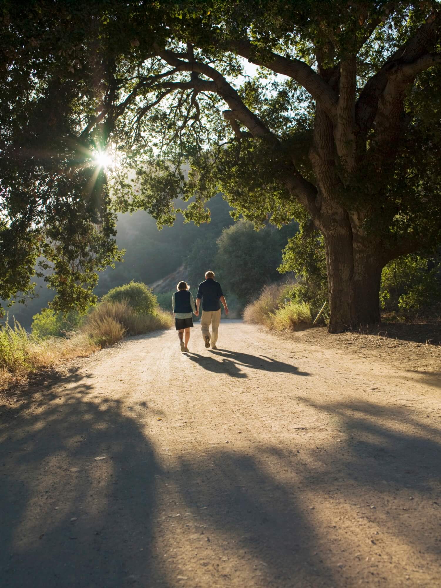 A couple out walking in nature