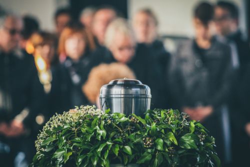 Cremation Urn at Funeral