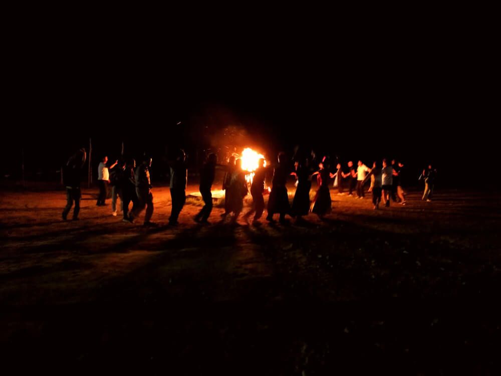 Bonfires are a part of a traditional Samhain celebration.