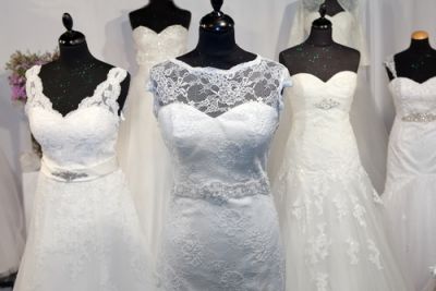 Different Styles of Wedding Dress on Mannequins
