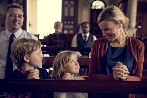 Family at Church