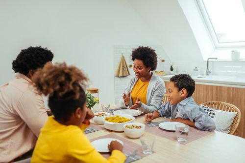 Family Enjoying a Meal Together