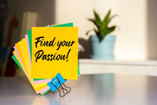 Find Your Passion Written on Sticky Note