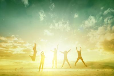 A group having fun with their fitness and faith