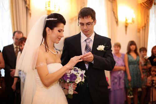 Groom and Bride Wedding Ceremony