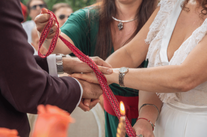 Handfasting wedding ceremony