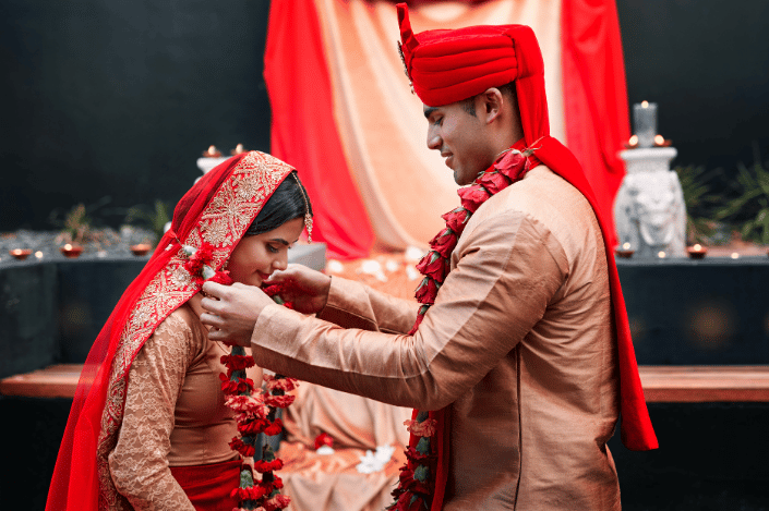 Handfasting wedding ceremony for th