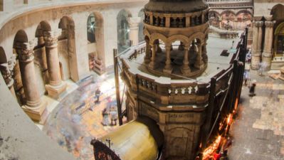 The Holy Sepulchre Church seen from above