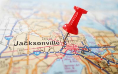 Jacksonville, Florida, on a Map