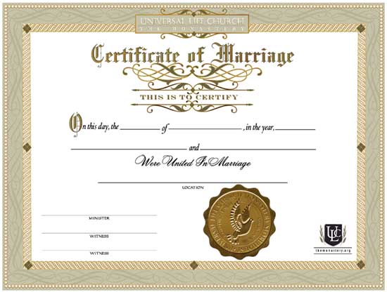 Marriage Certificates