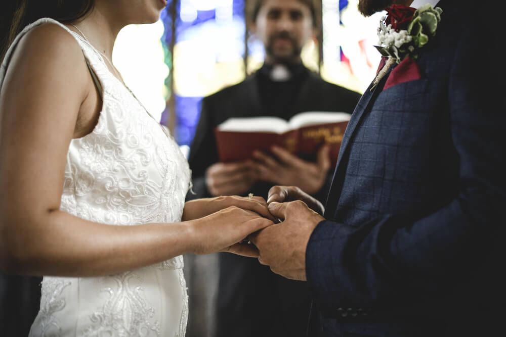 Couple getting married