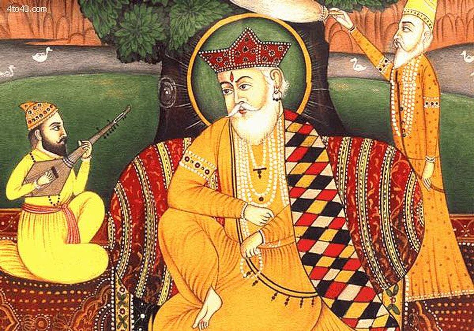 Painting of Guru Nanak, Mardana, and Bala