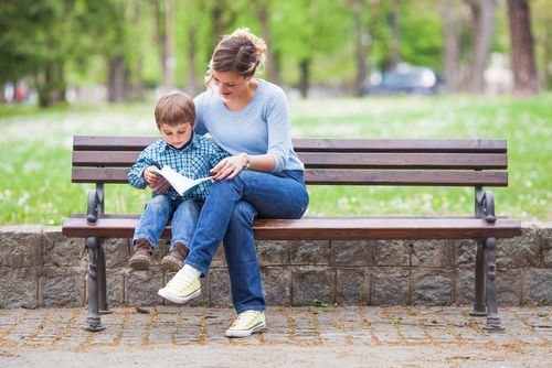 A parent teaching their child about religion