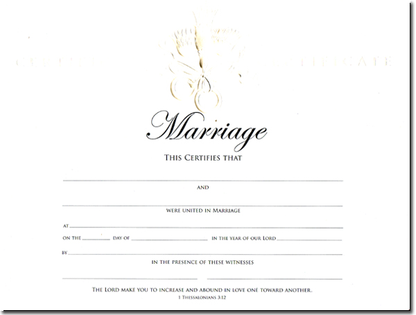 Marriage Certificates