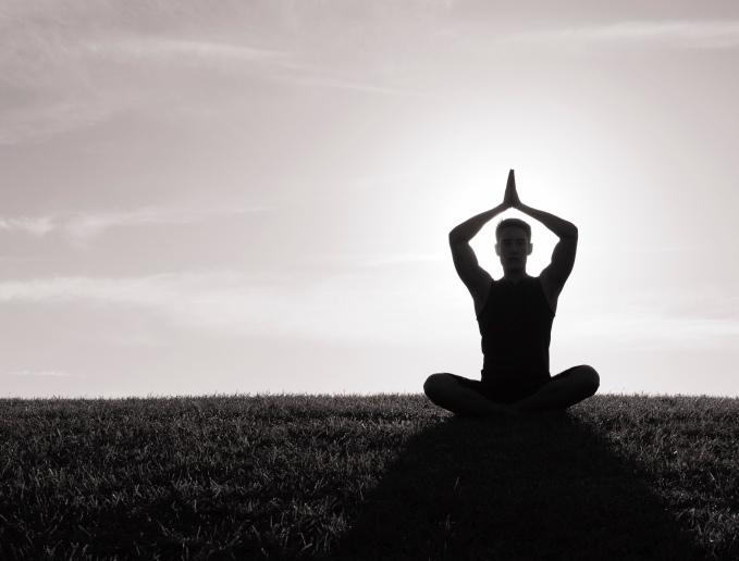 yoga silhouette