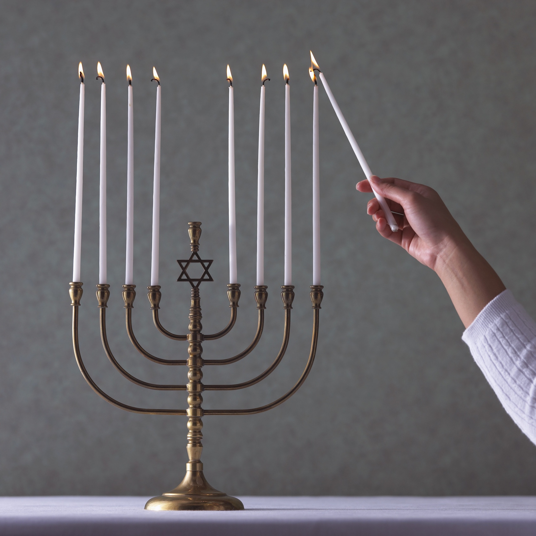 Lighting Menorah