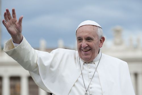 Pope Francis Waving