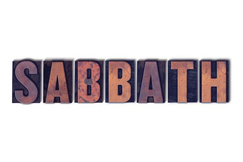 Sabbath Spelled Out With Letterpress Blocks