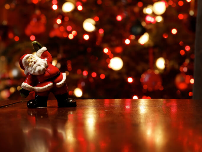 A miniature Santa