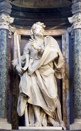 A statue of Saint Jude in marble