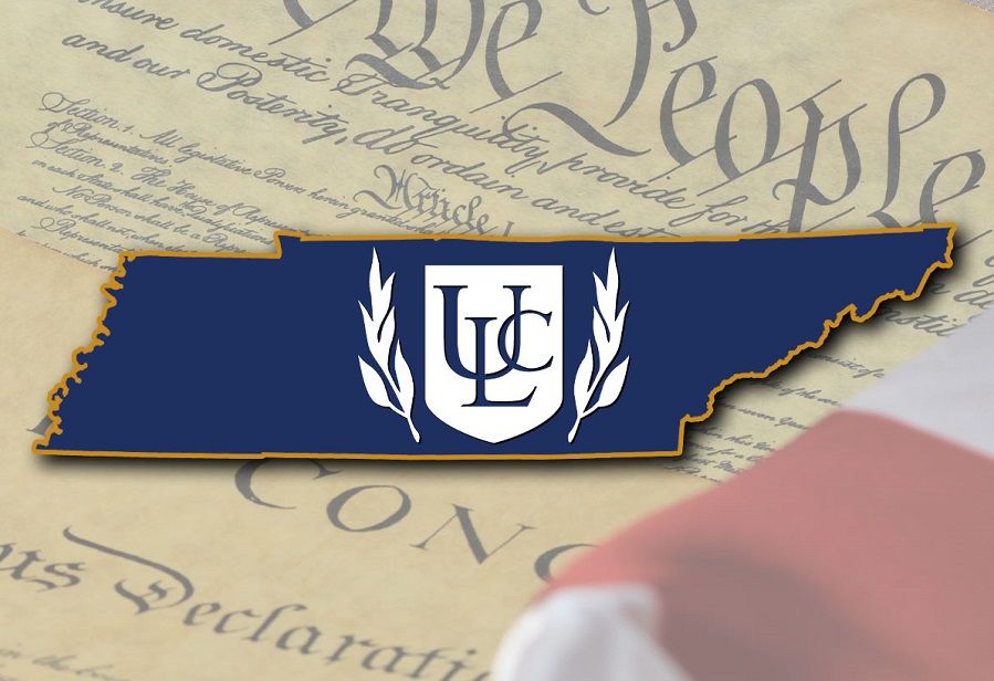 Tennessee state outline on legal background