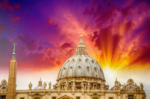 Pope, sunset, Rome, Francis, ULC