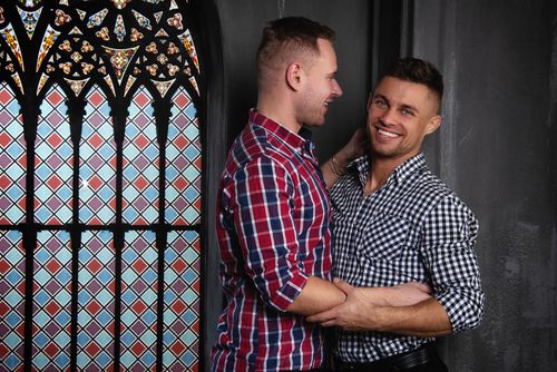 Two Gay Men in Church