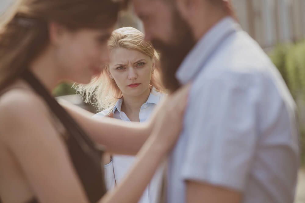 A woman experiencing envy
