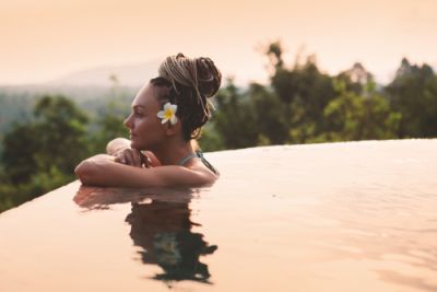 Woman on a Spiritual Retreat