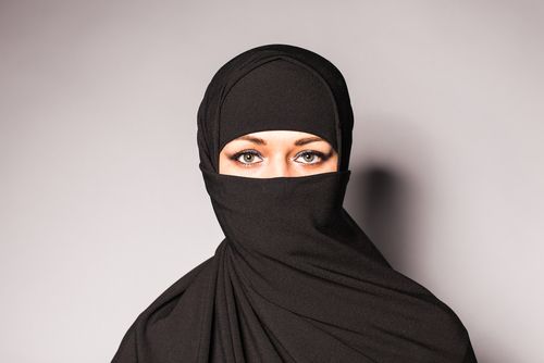 Woman Wearing a Burqa