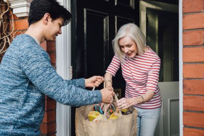 Youth Delivering Groceries