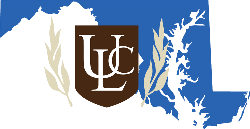 An outline of Maryland with the ULC logo