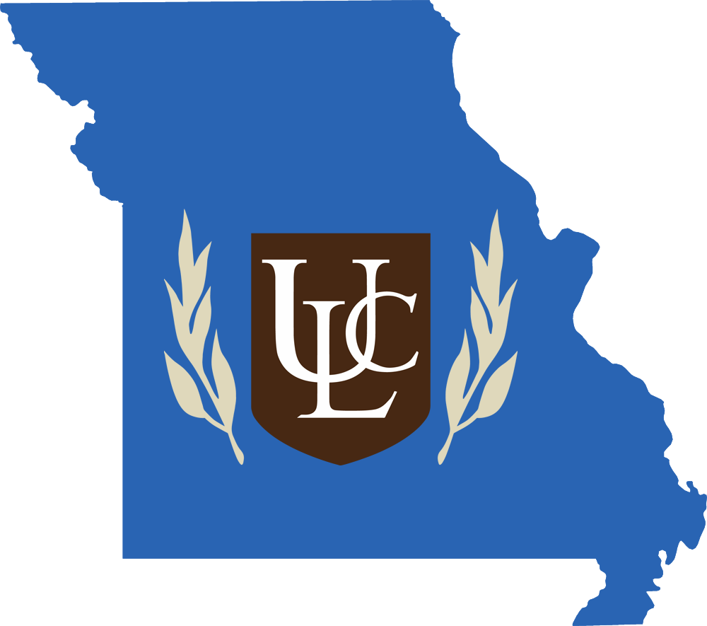 An outline of Missouri with the ULC logo