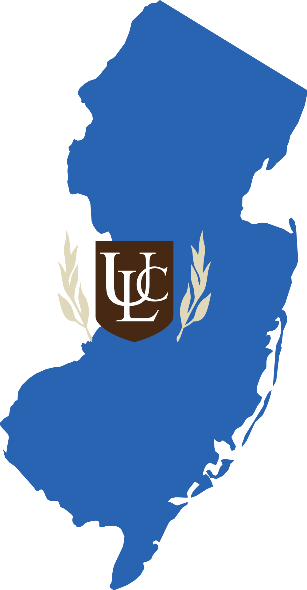 An outline of New Jersey with the ULC logo