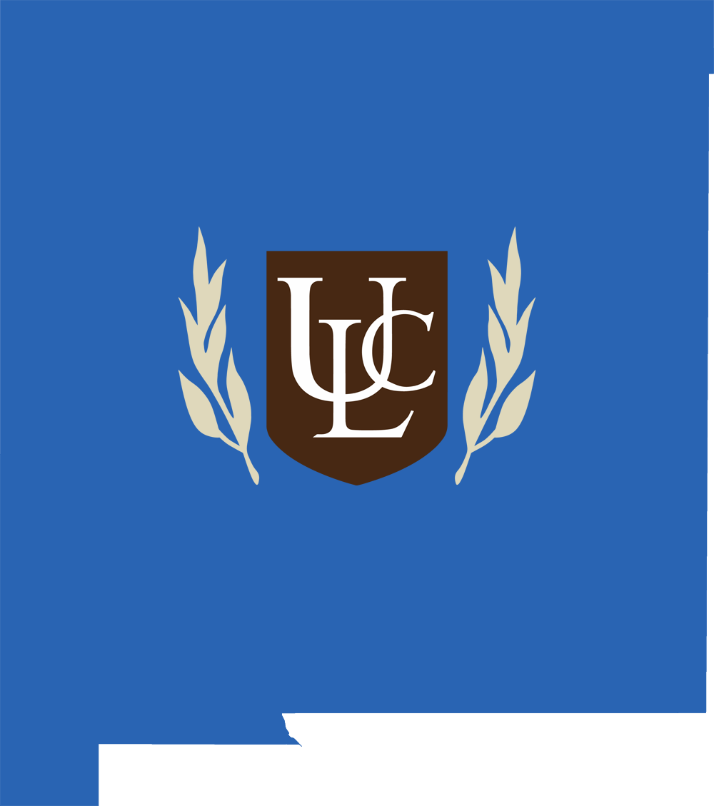 An outline of New Mexico with the ULC logo