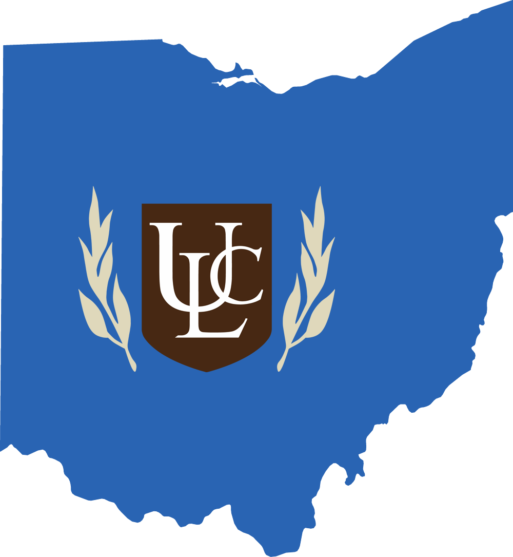 An outline of Ohio with the ULC logo