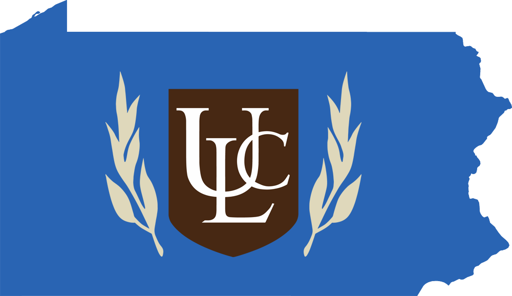 An outline of Pennsylvania with the ULC logo