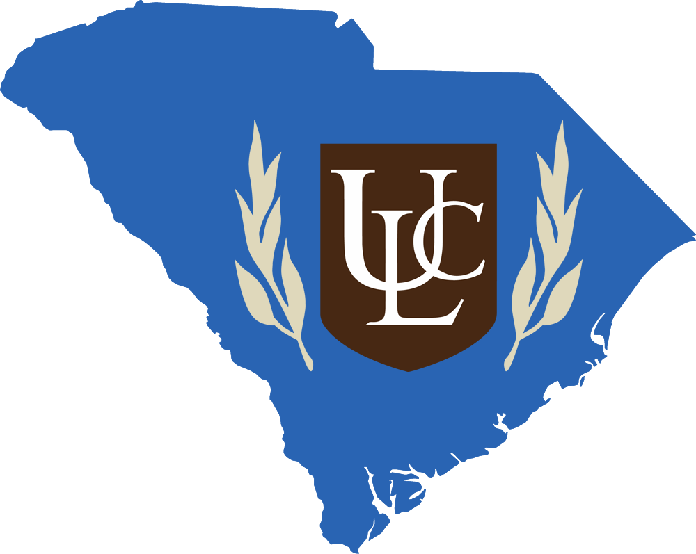 An outline of South Carolina with the ULC logo